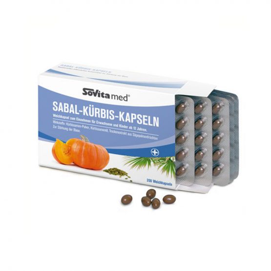 Sabal-Kürbis- Kapseln (Κάψουλες από σπόρους κολοκύθας και saw palmetto) Για την ενίσχυση της λειτουργίας της ουροδόχου κύστης(100457)